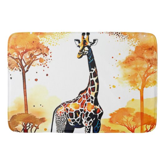キリン・サバンナ・アート バスマット (正面)
