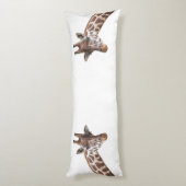 キリン・サファリの動物パーソナライズされた名 ボディピロー (裏面 (縦))