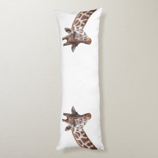 キリン・サファリの動物パーソナライズされた名 ボディピロー (裏面 (縦))