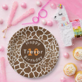 キリン・サファリをテーマにした誕生日 ペーパープレート (パーティー)