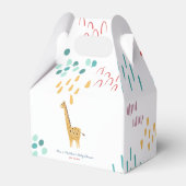 キリン・サファリ動物ボーイベビーシャワー フェイバーボックス (裏面サイド)