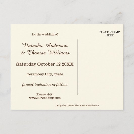 キリン・サファリ動物園の日付ポストカードを保存 案内ポストカード (裏面)