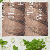 キリン・サファリ・ハクナ・マタタを織り上げて キッチンタオル (折り畳み)