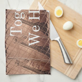 キリン・サファリ・ハクナ・マタタを織り上げて キッチンタオル (四つ折り)