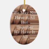 キリン・サファリ・ハクナ・マタタを織り上げて セラミックオーナメント (正面)