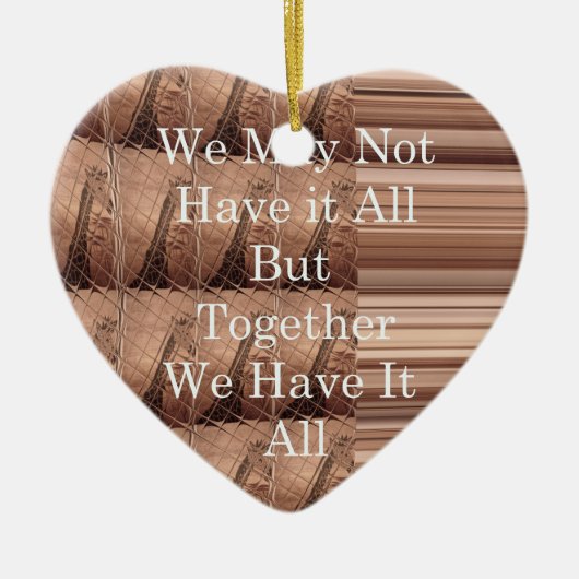 キリン・サファリ・ハクナ・マタタを織り上げて セラミックオーナメント (正面)