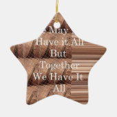 キリン・サファリ・ハクナ・マタタを織り上げて セラミックオーナメント (正面)