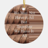 キリン・サファリ・ハクナ・マタタを織り上げて セラミックオーナメント (正面)