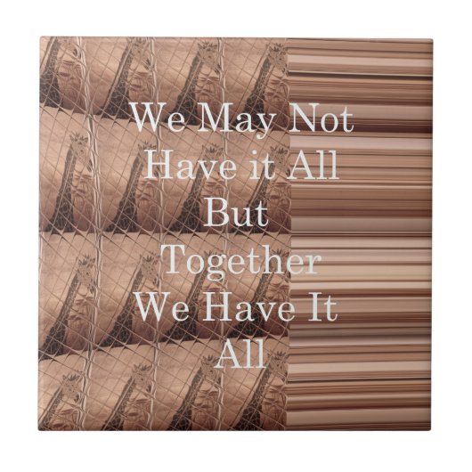 キリン・サファリ・ハクナ・マタタを織り上げて タイル (正面)