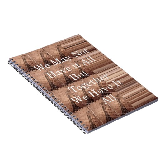 キリン・サファリ・ハクナ・マタタを織り上げて ノートブック (右側)