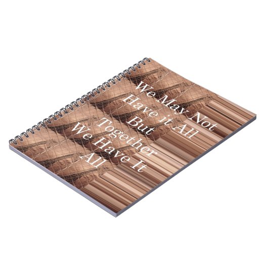 キリン・サファリ・ハクナ・マタタを織り上げて ノートブック (左側)