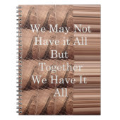 キリン・サファリ・ハクナ・マタタを織り上げて ノートブック (正面)