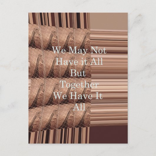 キリン・サファリ・ハクナ・マタタを織り上げて ポストカード (正面)