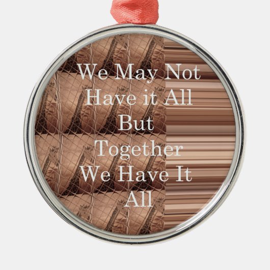 キリン・サファリ・ハクナ・マタタを織り上げて メタルオーナメント (正面)