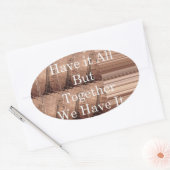 キリン・サファリ・ハクナ・マタタを織り上げて 楕円形シール (封筒)