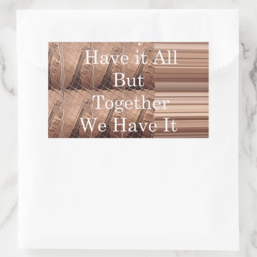 キリン・サファリ・ハクナ・マタタを織り上げて 長方形シール (バッグ)