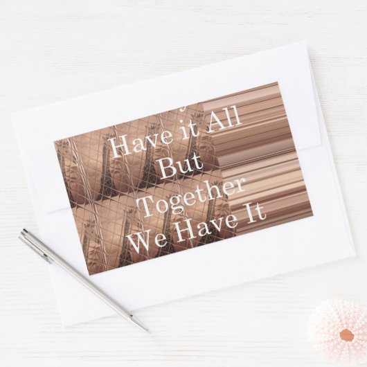 キリン・サファリ・ハクナ・マタタを織り上げて 長方形シール (封筒)