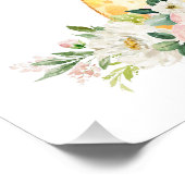 キリン，サファリ，ピンクの花，女の子子供部屋 フォトプリント            (角)