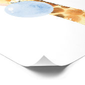 キリン、サファリ、ブルーバブルガム、ボーイ子供部屋 フォトプリント            (角)