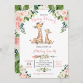 キリン·サファリ·ベイビー·シャワーの招待状 招待状 (正面/裏面)