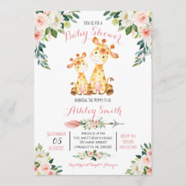 キリン·サファリ·ベイビー·シャワーの招待状 招待状