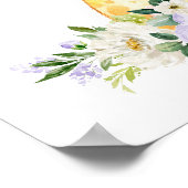 キリン、サファリ、紫の花男女兼用、 ポスター (角)