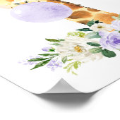 キリン、サファリ、紫色のバブルガム男女兼用、 ポスター (角)