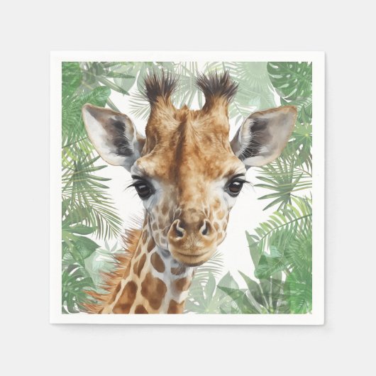 キリン・ジャングルの背景 スタンダードカクテルナプキン (正面)