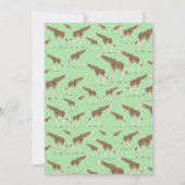 キリン ジャングルサファリ 動物の誕生日招待状 招待状 (裏面)