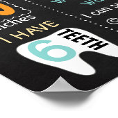 キリン・ジャングル動物園動物誕生日標識 ポスター (角)