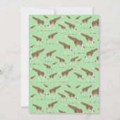 キリン ジャングル サファリ 動物 ベビーシャワー 招待状 (裏面)