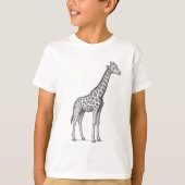 キリン スケッチ キッズ サファリ Tシャツ (正面)
