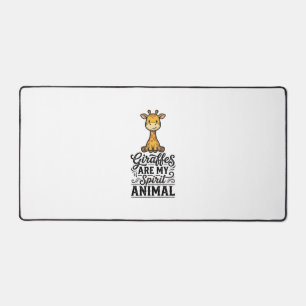 キリン スピリット アニマル ヴィンテージ 彫刻 Tシャツ デザイン デスクマット