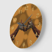 キリン・セルフ・リフレクション ラージ壁時計 (傾斜)