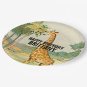 キリン・チルドレン誕生日 ペーパープレート (アングル)