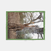 キリン・ツイン可愛いパーソナライズされた運命の運命の フリースブランケット (正面(横))