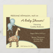 キリン ティール ベビーシャワー 招待状 (正面/裏面)