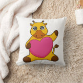 キリン(ハート) クッション (ブランケット)