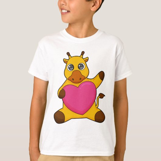 キリン(ハート) Tシャツ (正面)