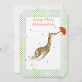 キリン・バタフライバースデーパーティーの招待 招待状 (裏面)