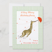 キリン・バタフライバースデーパーティーの招待 招待状 (裏面)