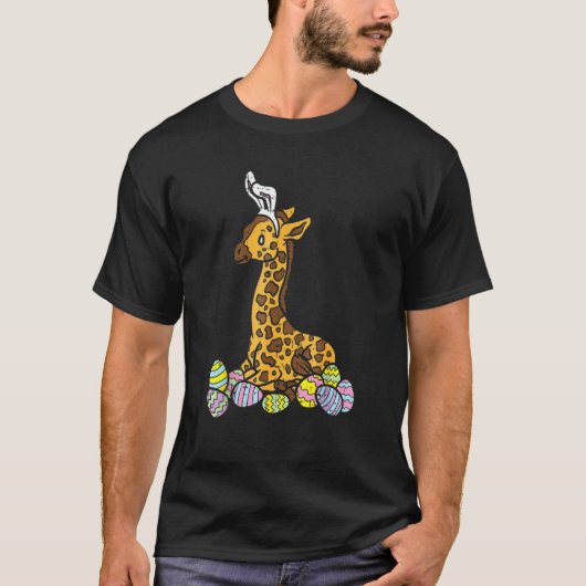 キリン・バニー耳アニマルキュート復活祭ボーイズ女の子 Tシャツ (正面)