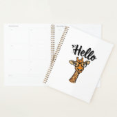 キリン ビンテージ 彫刻 かわいい 動物 Tシャツ_ プランナー手帳 (ディスプレー)