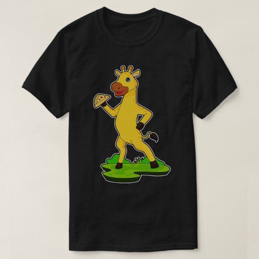 キリン・ピザ Tシャツ (デザイン正面)