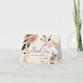 キリン・ピンクフローラガール1st誕生日 サンキューカード