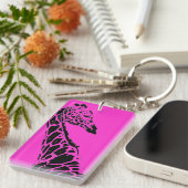 キリン（ピンク） キーホルダー (正面右)