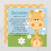 キリン·ファースト·誕生日(カスタム·アニー·エイジ)招待状 招待状 (正面/裏面)