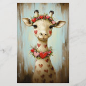 キリン、フローラハートガーランドCH8スクラップブック紙 (正面)