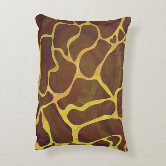 キリン・ブラウンとイエローシルエット アクセントクッション (裏面(縦))