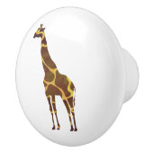 キリン・ブラウンとイエローシルエット セラミックノブ (右)